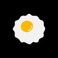 Fried egg vector illustration Royalty Free Stock Photo