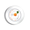 Fried egg. Vector illustration decorative background design Royalty Free Stock Photo