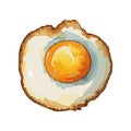 Fried egg vector illustration Royalty Free Stock Photo