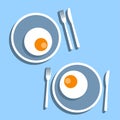 Fried egg Vector illustration