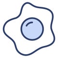 fried egg vector Line Icon. Simple Creative vector Line Icon Royalty Free Stock Photo