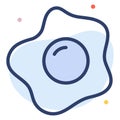 fried egg vector Line Icon. Simple Creative vector Line Icon Royalty Free Stock Photo