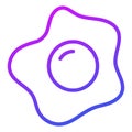 fried egg vector Line Icon. Simple Creative vector Line Icon Royalty Free Stock Photo