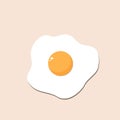 Fried egg vector morning breakfast healthy diet