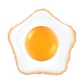 Fried egg, vector Royalty Free Stock Photo