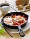 Fried egg with vegetable (shakshuka) Royalty Free Stock Photo