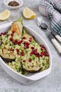 Fried eggplant with couscous