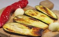 Fried eggplant