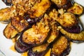 Fried Eggplant with garlic