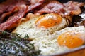 Fried eggs with bacon Royalty Free Stock Photo