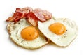 Fried eggs and bacon Royalty Free Stock Photo