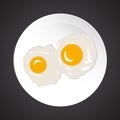 Fried eggs illustration Royalty Free Stock Photo