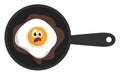 Fried eggs , illustration, vector Royalty Free Stock Photo
