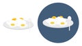 Fried eggs ,illustration, vector Royalty Free Stock Photo