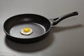 Fried eggs in the new non-stick frying pan Royalty Free Stock Photo