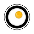 Fried eggs on a plate Royalty Free Stock Photo