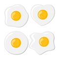 Fried eggs set.