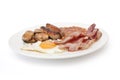 Fried english cooked breakfast Royalty Free Stock Photo