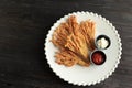 Fried Enoki Golden Needle Mushroom with Tomato Sauce