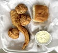 Fried Fiish and Hushpuppies Royalty Free Stock Photo