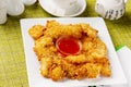 Fried fish with breadcrumbs Chinese Asian traditional dish Royalty Free Stock Photo