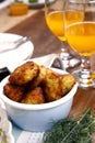 Fried Fish cakes in a bowl Royalty Free Stock Photo