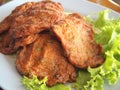 Fried fish cakes, thai food style Royalty Free Stock Photo