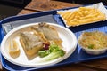 Fried fish and chips, Salad, Sea side speciality