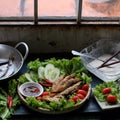 Fried fish for family meal Royalty Free Stock Photo