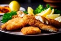 Fried fish fillet. Generate Ai Royalty Free Stock Photo