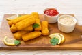 fried fish finger stick or french fries fish Royalty Free Stock Photo