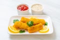 fried fish finger stick or french fries fish Royalty Free Stock Photo