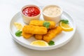 fried fish finger stick or french fries fish Royalty Free Stock Photo