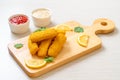 fried fish finger stick or french fries fish Royalty Free Stock Photo