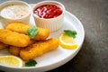 Fried fish finger stick or french fries fish Royalty Free Stock Photo