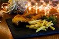 Fried Fish with French Fries & Dip Sauce
