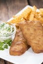 Fried Fish with french fries Royalty Free Stock Photo