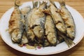 Fried fish on plate