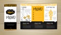 Fried fish restaurant menu concept design. Corporate identity