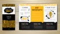 Fried fish restaurant menu concept design. Corporate identity Royalty Free Stock Photo