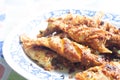 Fried fishes with curmin, Thai food