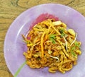 Fried flat rice noodle ;kwetiaw; with chicken.