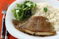 Fried flounder with rice