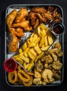 Fried foods platter