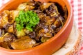 Fried forest mushrooms with potato