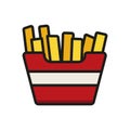 Fried fries icon vector basic design simple and modern Royalty Free Stock Photo