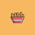 Fried fries illustration vector design art