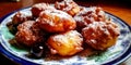 Fried fritters. Spanish typical food.