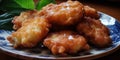 Fried fritters. Spanish typical food.