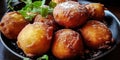 Fried fritters. Spanish typical food.